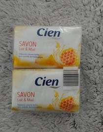 Cien savon solide lait & miel 150gx2  hydratant doux