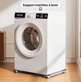 Support frigo 2 barres roulettes pivotantes métal