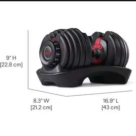 Haltère réglable 2-24 kg compact noir avec support offert