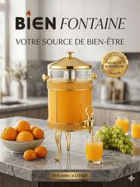 Fontaine à Boisson Dorée 8L  Premium