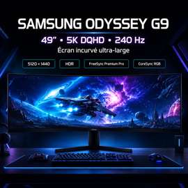 Samsung Odyssée Écran incurvé de 49 pouces 5K