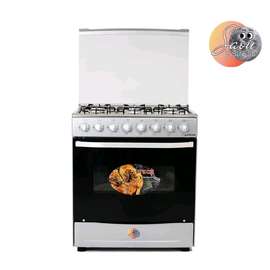 CUISINIERE ASTECH 6FEUX 80X60 A GAZ AVEC FOUR A GAZ INOX