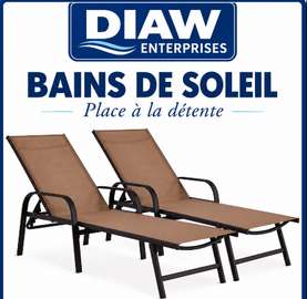Diaw Bains de soleil marron lot de 2