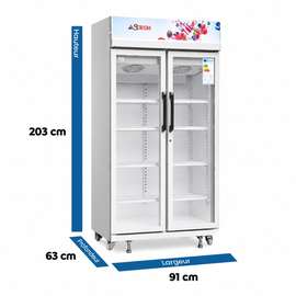 REFRIGERATEUR ASTECH 2PORTES VITRINE 590LITRES