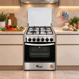 CUISINIERE CAC 4FEUX 50X50 FULL OPTION INOX CAC50F