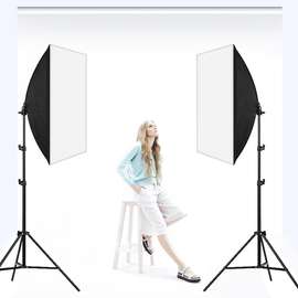 Kit softbox photo 2x softbox trépieds réglables