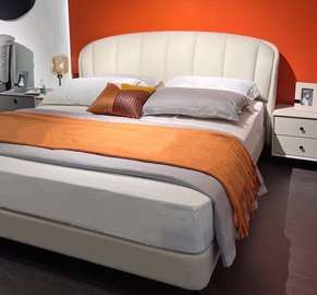 Vente de Lit double blanc crème