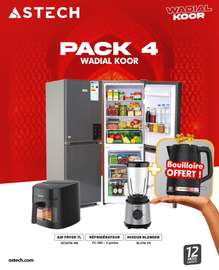 Pack Astech Refrigérateur +Air Fryer +Blender WADIAL KOOR