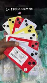 iPhone 14 128 Go Esim US Rouge Jaune Blanc Noir