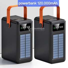 Powerbank 100000Ah solaire écran LED poignée