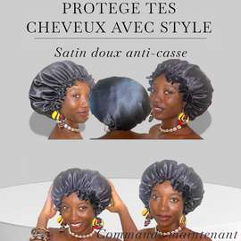 Bonnet en Satin Premium + 4 Chouchous Offerts.