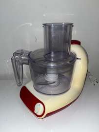 Robot culinaire multifonction crème rouge bol moyen