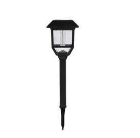 Cinq lampes solaires de jardin 15 lumens sur piquet