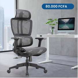 Chaise ergonomique avec dossier inclinable