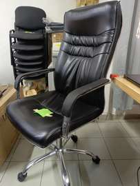 Fauteuil bureau cuir noir ergonomique réglable