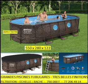 TRES BELLES PISCINES TUBULAIRES  550 X 280 X 122