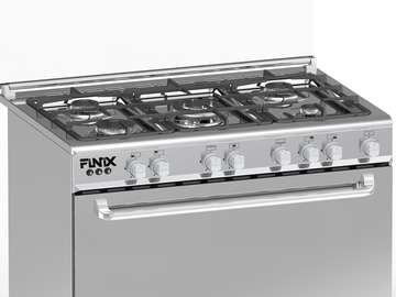 CUISINIERE 5 FEUX FINIX 90X60 INOX