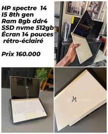 HP spectre i5 8th gen SSD nvme 512gb
