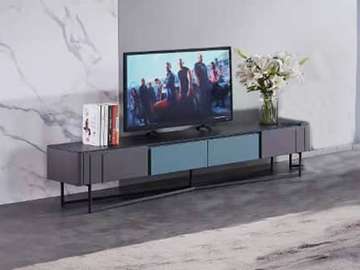 TABLE TV T2035 NOIR/GRIS/VERT 133x73x29