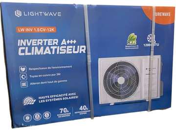 CLIMATISEUR INVERTER LIGHTWAVE 12000 BTU LW INV 1.5CV 12K