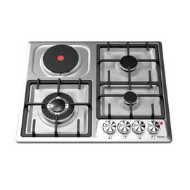 PLAQUE 4FEUX ENCASTRABLE HAIER 3FEUX A GAZ 1F ELECTRIQUE