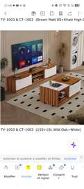 Meuble TV-1003 marron mat kaki 15S+ table basse