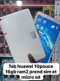 Tab huawei 10pouce 16gb prend sim et micro sd