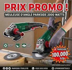 Meuleuse d'angle Parkside 2000W PWS 230 D4 6500 tr/min