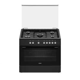 CUISINIERE HAIER 5FEUX 90X60 AVEC VERRE NOIR HCR6050EGB