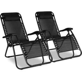 Chaises pliantes longues relax  tissu aéré