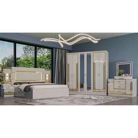 CHAMBRE A COUCHER ARMOIRE 6BATTANTS 5PIECES