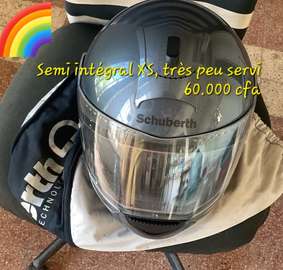 Casque moto intégral noir mat double visière