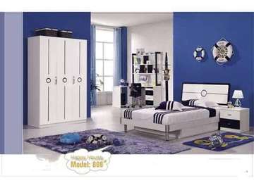CHAMBRE A COUCHER ENFANTREF 808 CLR BLEU/BLANC