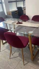 Table à manger en verre + 6 chaises