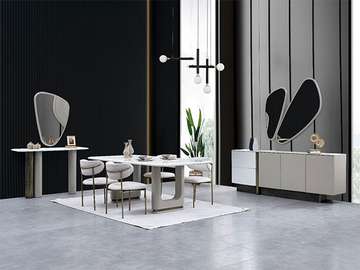 PACK DEFNE BUFFET MIRROIR+MEUBLE TV+TABLE A MANGER