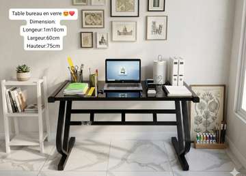 Mobilier de bureau en verre