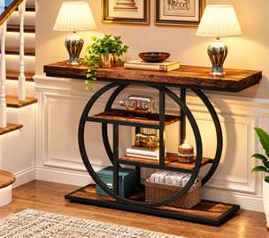 Console d’entrée avec étagères de rangement