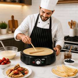Winning Star crêpière électrique 35 cm noir