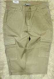 Zara bermuda cargo beige coton poches latérales