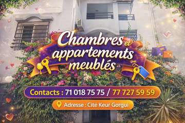Appartements et Chambres meublés à louer à Cité Keur Gorgui