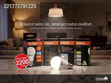 OSRAM Ampoule LED E27 TruWave Confort Visuel