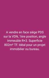 Immeuble à vendre sur la Vdn (en face Siège Pds)