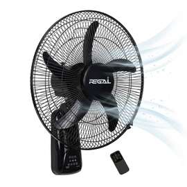 VENTILATEUR 16POUCES REGAL MURAL AVEC COMMANDE NOIR