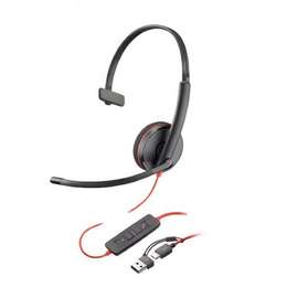 Casque USB mono micro flexible volume intégré