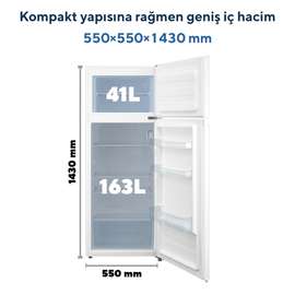 REFRIGERATEUR KUMTEL 2PORTES 204LITRES BLANC
