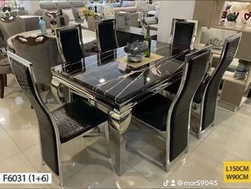 Table a manger marbre lourd 6 places