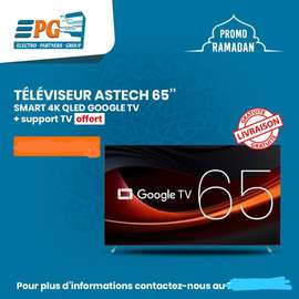 TvV Google Smart TV Astech 65" 4K QLED