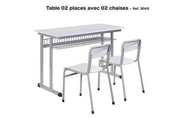 Table 2 places avec 2 chaises