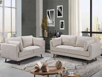 SALON TISSU 6 PLACES  COULEUR BELFAST 036 SAUMON