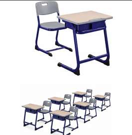 Table individuelle avec chaise  et dossier en plastique